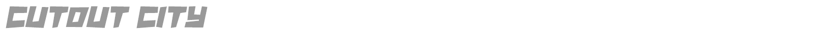 Cutout City font preview